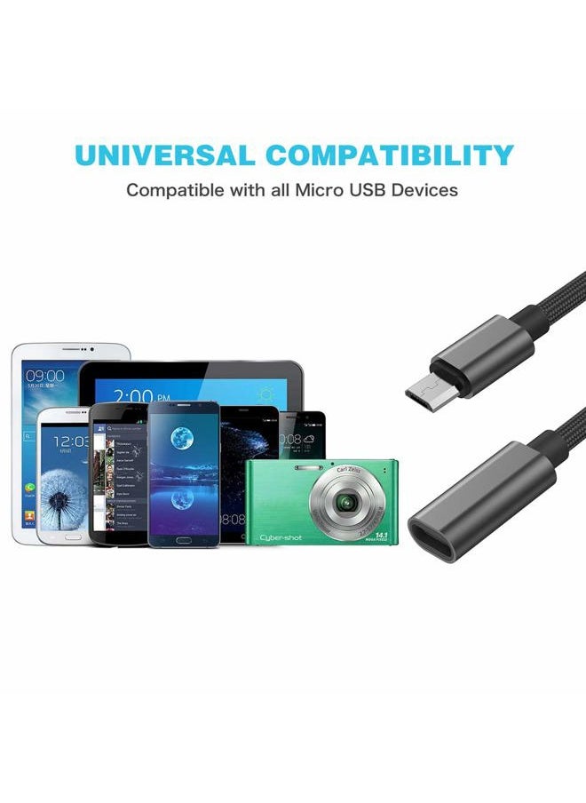 USB C to Micro USB Adapter, KUXIYAN (2 Pack) Type C Female to Micro USB Male Charger Connector Support Charge & Sync Compatible with Samsung Galaxy S7 Edge S6, LG Nexus 5 4 and Micro USB Devices-Black