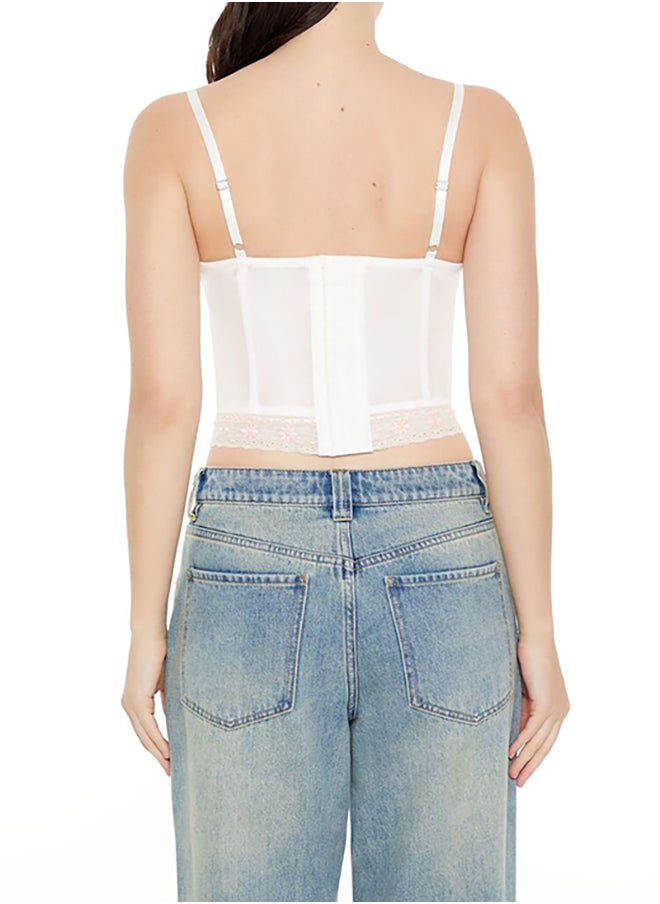FOREVER 21 - Floral Bustier Cropped Cami - Image 1