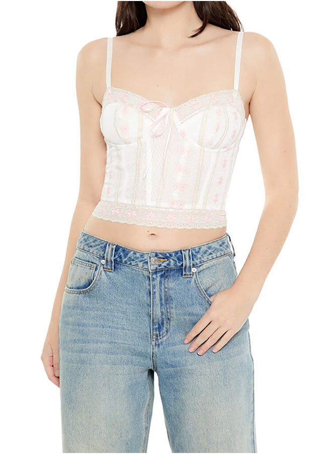 FOREVER 21 - Floral Bustier Cropped Cami - Image 1
