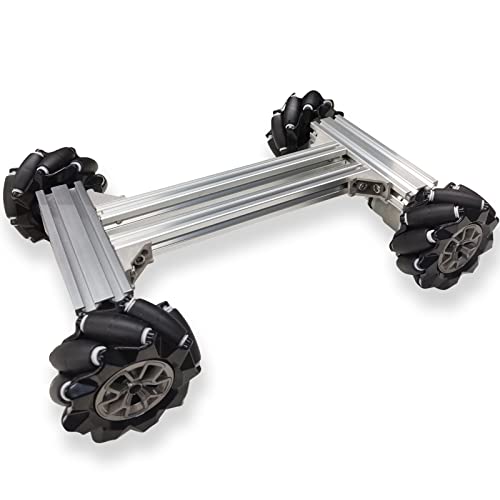 SmaringRobot Professional Smart 4WD Metal Robot Car Chassis Kit with 97mm Mecanum Wheels DIY RC Robotic Moving Platformfor AGV School Eduactional Science Kits Remote Control Robotic STEAM Model Experiment - Image 1