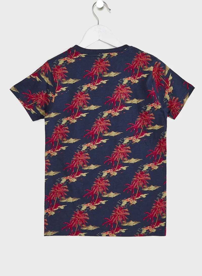 DJDUTCHJEANS Kids Palm Tree Print T-Shirt