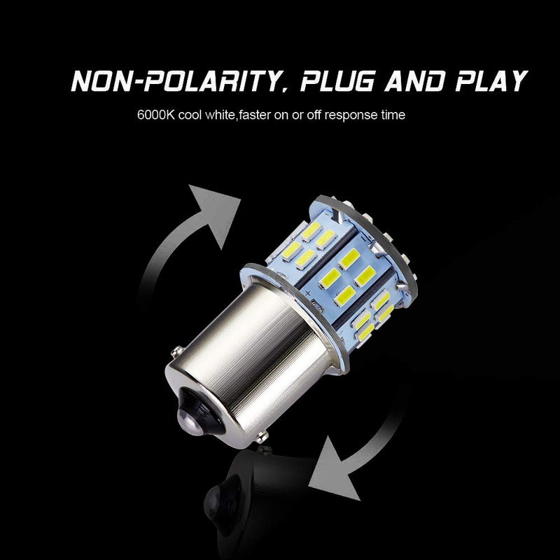 AUXLIGHT 20 PCS 1156 1141 1003 7506 BA15S RV Interior Light Bulbs, Super Bright 50SMD LED Replacement for 12 Volt RV Camper Trailer Boat Trunk Interior Lights (6000K Xenon White) - Image 2