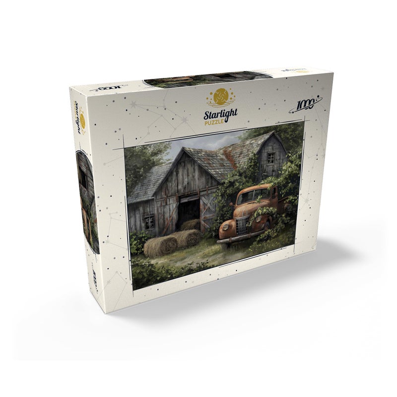 MyPuzzle.com Mypuzzle Weathered Barn With Classic Rusty Truck - Premium 1000 Piece Jigsaw Puzzle For Adults - Image 2