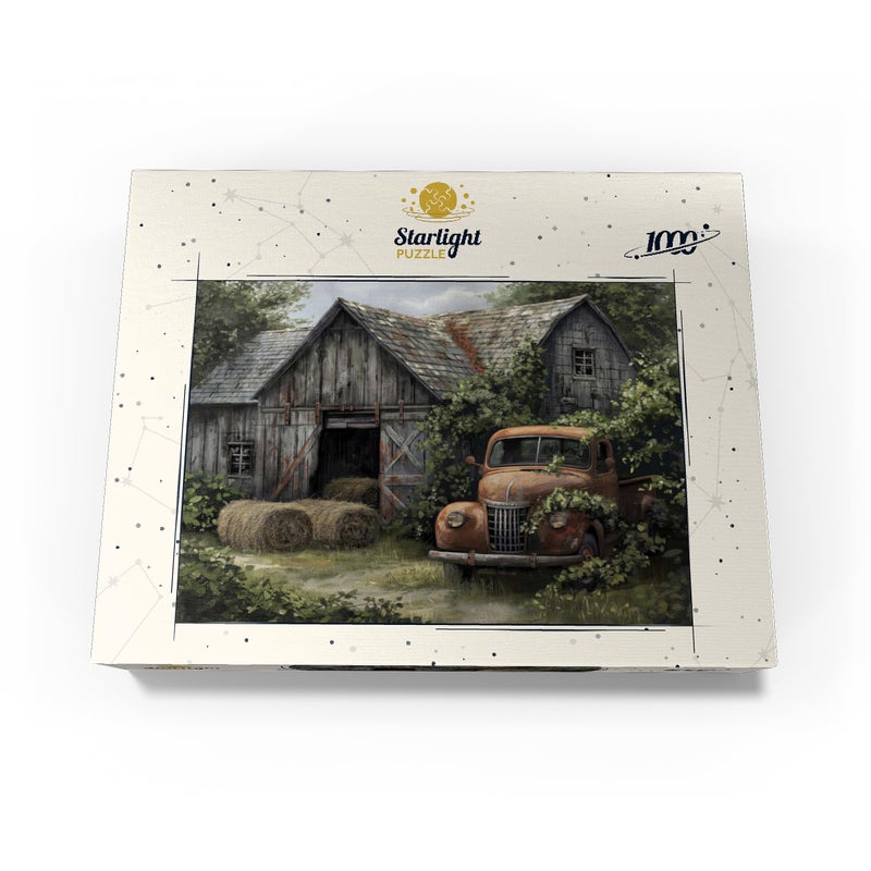 MyPuzzle.com Mypuzzle Weathered Barn With Classic Rusty Truck - Premium 1000 Piece Jigsaw Puzzle For Adults - Image 4