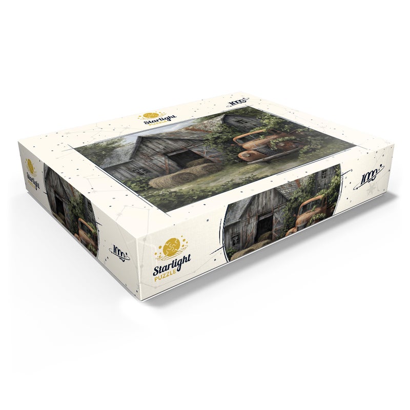 MyPuzzle.com Mypuzzle Weathered Barn With Classic Rusty Truck - Premium 1000 Piece Jigsaw Puzzle For Adults - Image 3