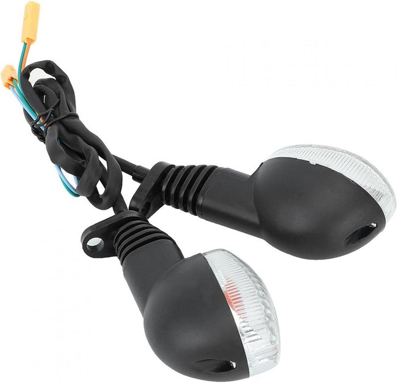 comfrt Turn Signal Light, 2PCS Turn Signal Light Lamp Front Rear Running Lights Fit For Kawasaki Para Ninja 250 Motorcycle Modification(Black White) - Image 5