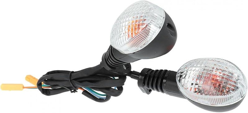 comfrt Turn Signal Light, 2PCS Turn Signal Light Lamp Front Rear Running Lights Fit For Kawasaki Para Ninja 250 Motorcycle Modification(Black White) - Image 4