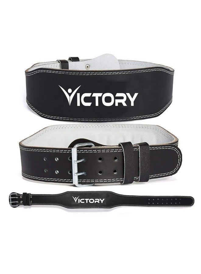 Victory حزام رفع الأثقال من الجلد الأصلي VICTORY لدعم الظهر لحمل الأثقال للرجال والنساء | غير محدد الجنس | مشبك قابل للتعديل | (كبير (32" - 34") بوصة) - Image 1