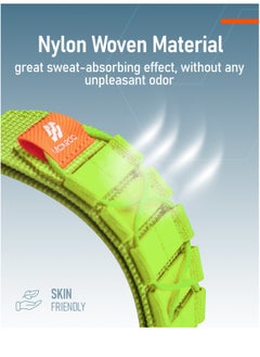 Moxedo Moxedo Tactical Sports Rugged Strap Breathable Nylon Braided Compatible with Apple Watch Band Series 8,7,6,5,4,3,2,1,SE Ultra Woven Loop Design for 44mm,45mm,49mm (Green)  - Image 2