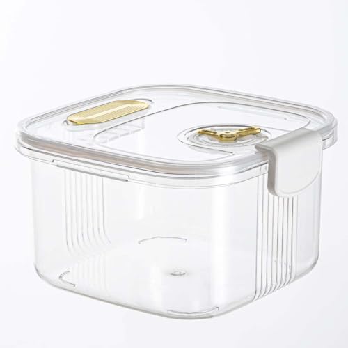 Jolfay Sealed Food Storage Containers, PET Square Flip-top Rice Jars, Reusable, And Moisture-proof, washable,Suitable for Kitchen Storage Organization. Grain Dispenser for Granular Food Distribution. - Image 5