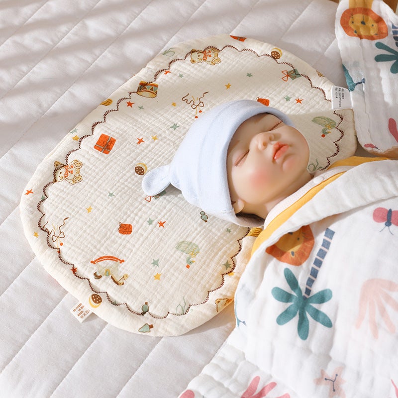 Baby Pillow Newborn Baby Flat Pillow Anti-Spitting Baby Cloud Pillow Headrest Baby Pillow - Image 3