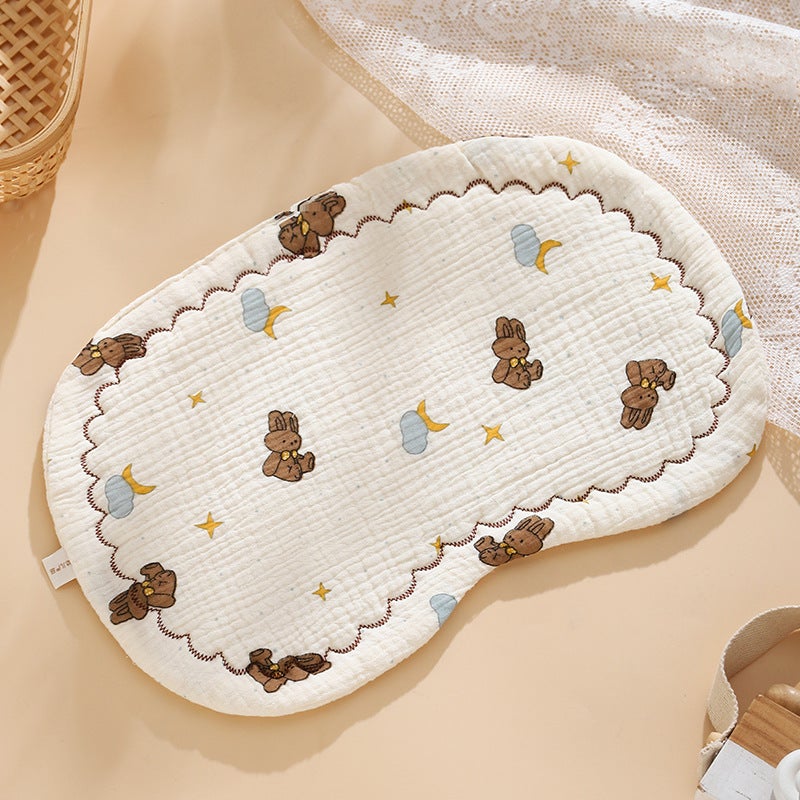 Baby Pillow Newborn Baby Flat Pillow Anti-Spitting Baby Cloud Pillow Headrest Baby Pillow - Image 1