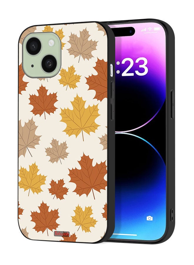 Tolwak Apple iPhone 15 Protective Case Cover Autumn Leaves - Image 1