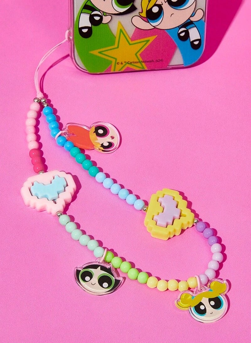 Beaded Phone Strap in the Shape of Powerpuff Girls Design - Image 4