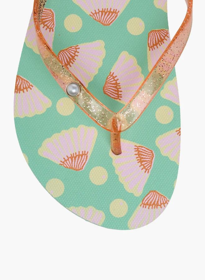 Flora Bella By Shoexpress GREEN Flora Bella Women Printed Flip-Flops for Women | Best Price UAE