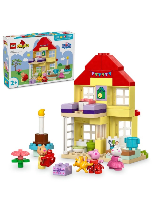 LEGO DUPLO Peppa Pig Birthday House Toy for Toddlers 10433 (Age 2+, 59 Pieces) - Image 1