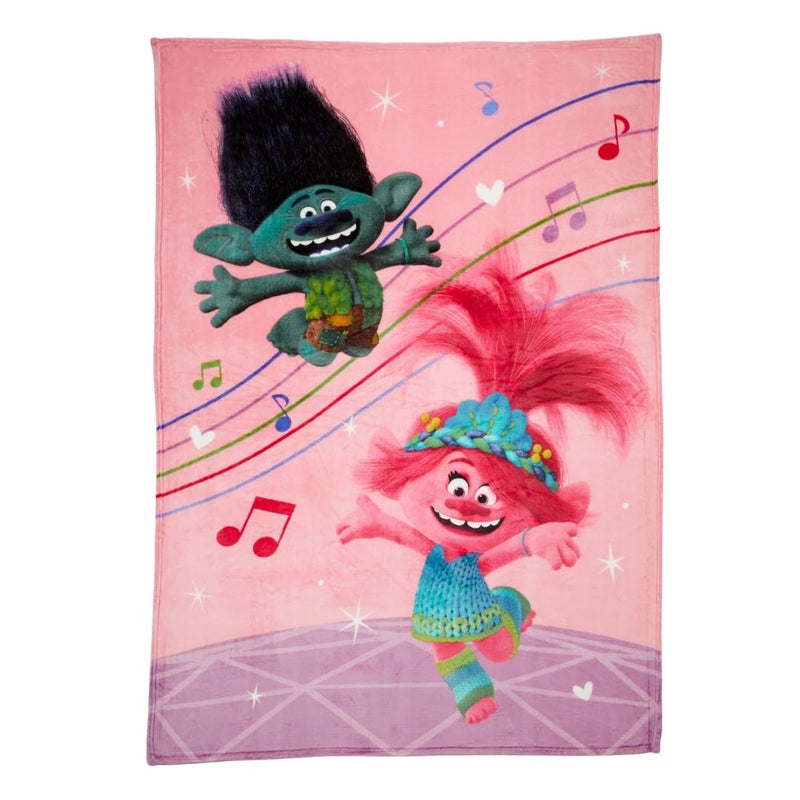 Franco DreamWorks Trolls 3 Band Together Movie Kids Bedding Super Soft Plush Throw Blanket  62 in x 90 in  (Officially Licensed Product) - Image 1