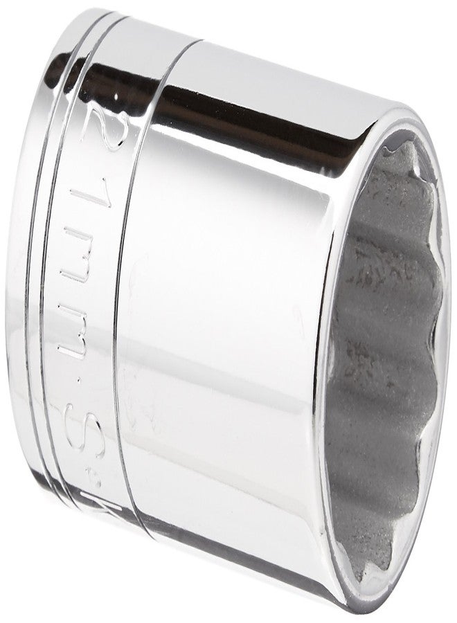 SK Tools USA 1/2" Drive, 21MM, 12 Point, Standard Chrome Socket | 40321 - Image 1
