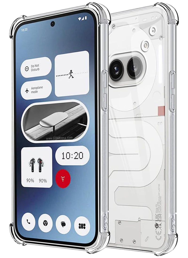 Generic - Case for Nothing Phone 2a Clear Cover with Reinforced Corner Bumper Slim Fit Shockproof Flexible TPU Case for Nothing Phone 2a - Image 1
