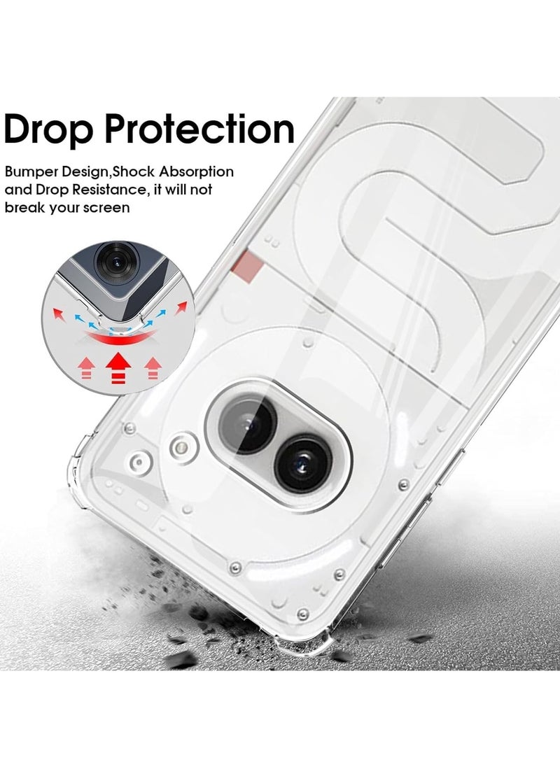 Generic - Case for Nothing Phone 2a Clear Cover with Reinforced Corner Bumper Slim Fit Shockproof Flexible TPU Case for Nothing Phone 2a - Image 1