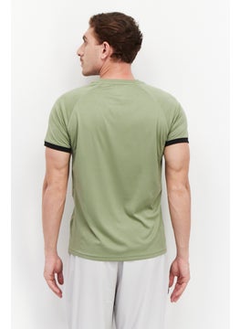 RBX Men Sportswear Fit Short Sleeve Training T-Shirt, Tea Olive  - Image 4