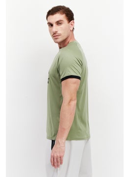 RBX Men Sportswear Fit Short Sleeve Training T-Shirt, Tea Olive  - Image 3