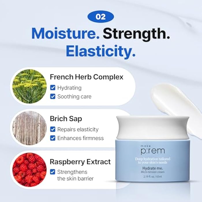 MAKEP:REM MAKE P:REM Hydrate Me. Micro Tension Cream, Moisturizing Watery Gel Type, Non-Sticky Finish Hydrating Facial Cream for Dry, Sensitive, Oily, Acne-prone Skin, Korean Skin Care, 2.19 fl. oz. (65ml) - Image 4