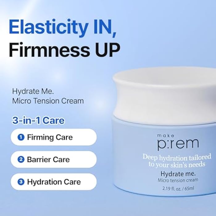 MAKEP:REM MAKE P:REM Hydrate Me. Micro Tension Cream, Moisturizing Watery Gel Type, Non-Sticky Finish Hydrating Facial Cream for Dry, Sensitive, Oily, Acne-prone Skin, Korean Skin Care, 2.19 fl. oz. (65ml) - Image 2