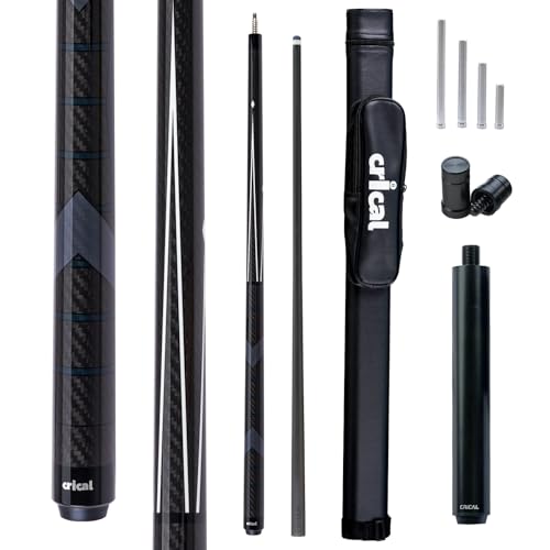 CRICAL Carbon Fiber Pool Cue Stick 58 Billiard Cue Sticks Professional Low Deflection Pool Sticks with 38 8 Pin Joint and 125mm Tip - Image 1
