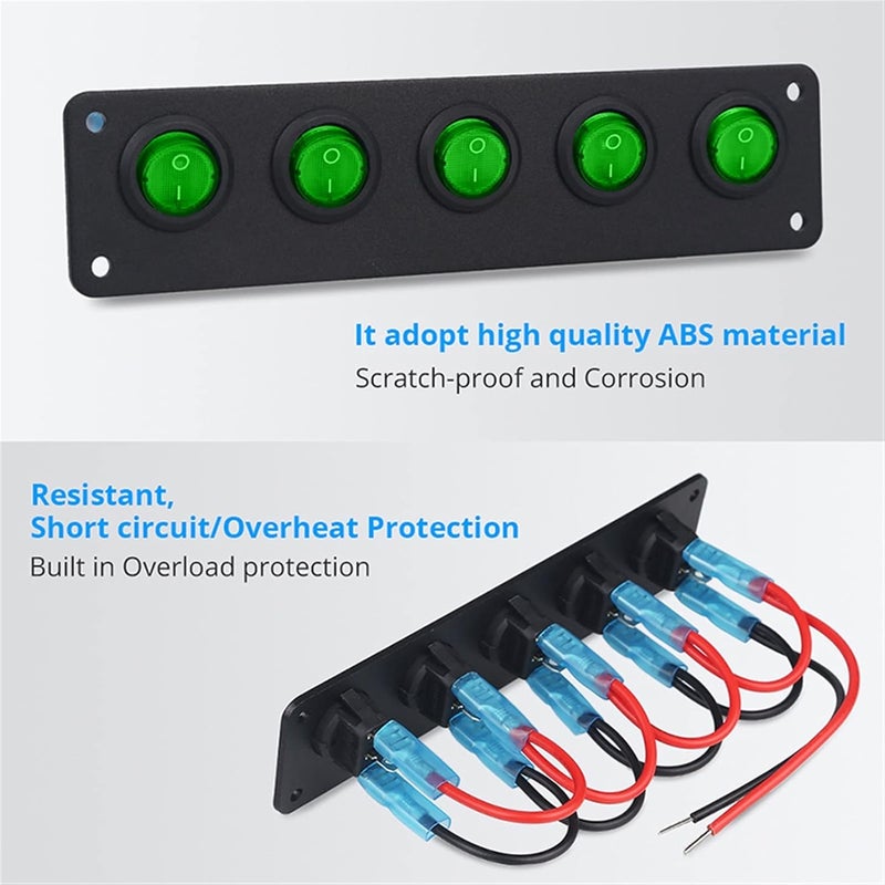 Wivplex Waterproof 5 Gang Toggle Switch Panel - Image 3