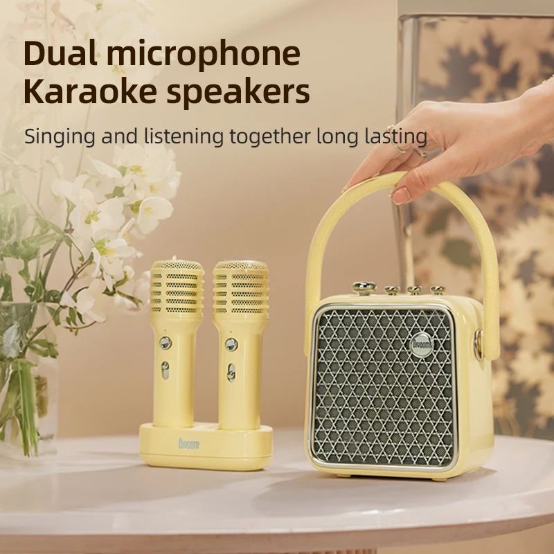 Divoom SongBird-SE Portable Karaoke Bluetooth Speaker with Dual Microphones, Black - Image 3