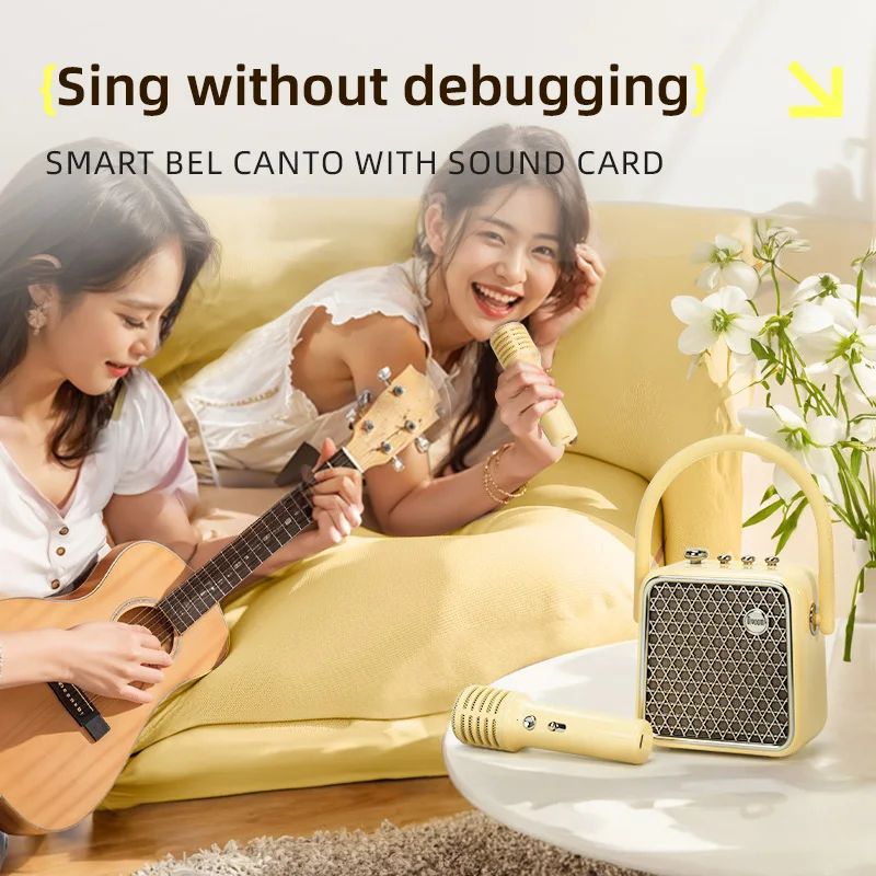 Divoom SongBird-SE Portable Karaoke Bluetooth Speaker with Dual Microphones, Black - Image 4