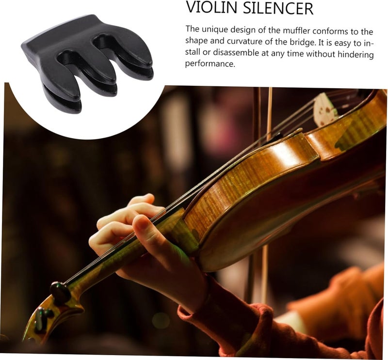 TOYANDONA Sturdy Metal Violin Sordino Practice Violin Mute Fiddle Practice Accessories - Image 4