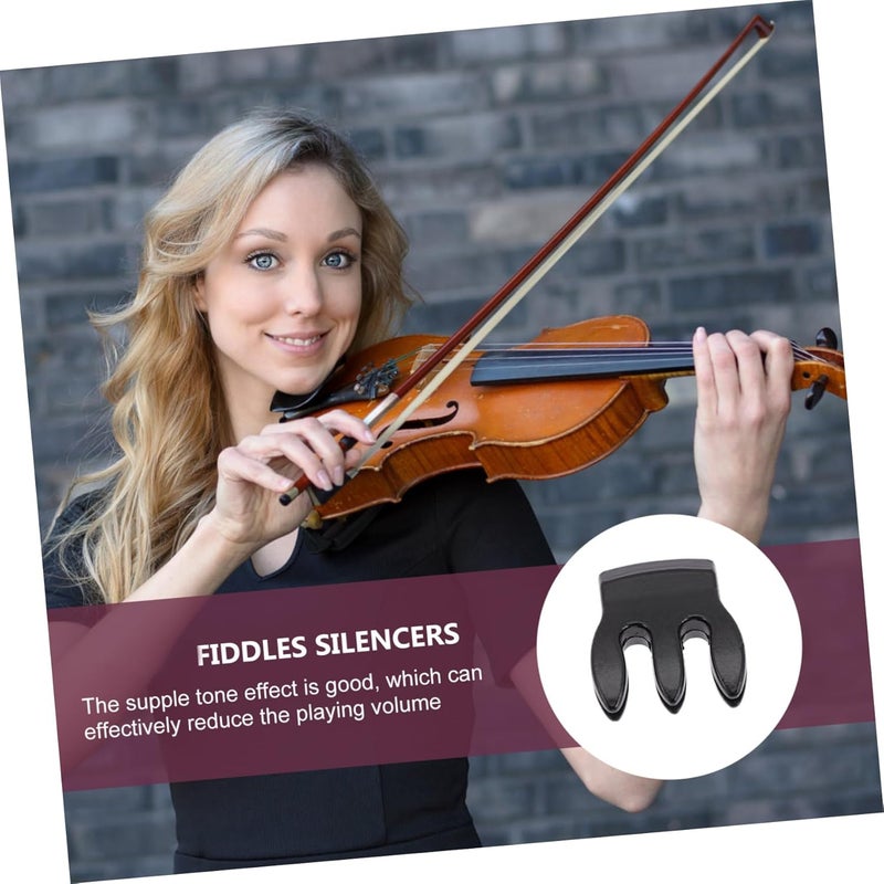 TOYANDONA Sturdy Metal Violin Sordino Practice Violin Mute Fiddle Practice Accessories - Image 2