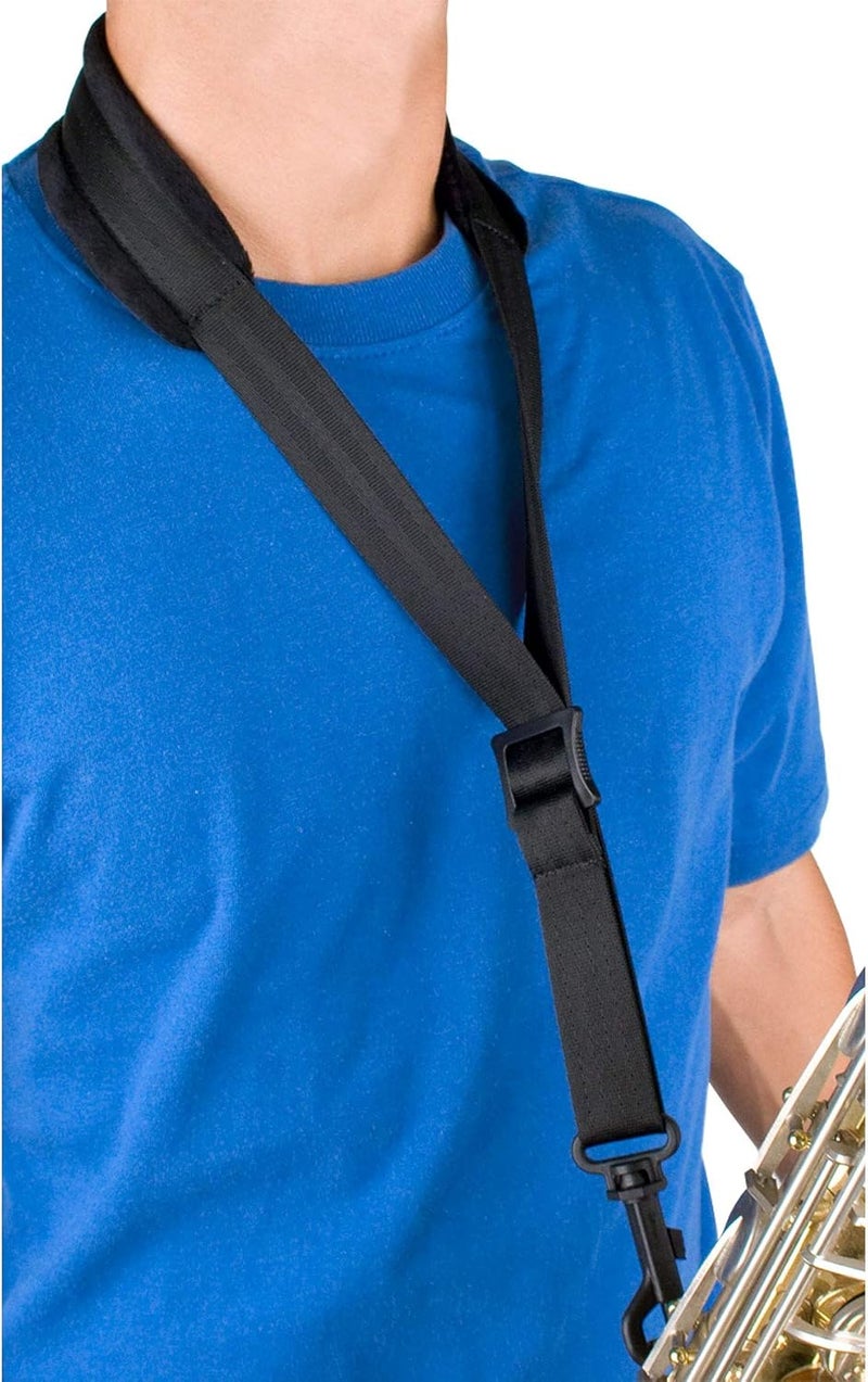 ProTec Pro Tec A310P 22-Inch Regular Padded Saxophone Neck Strap with Swivel Snap Black - Image 1