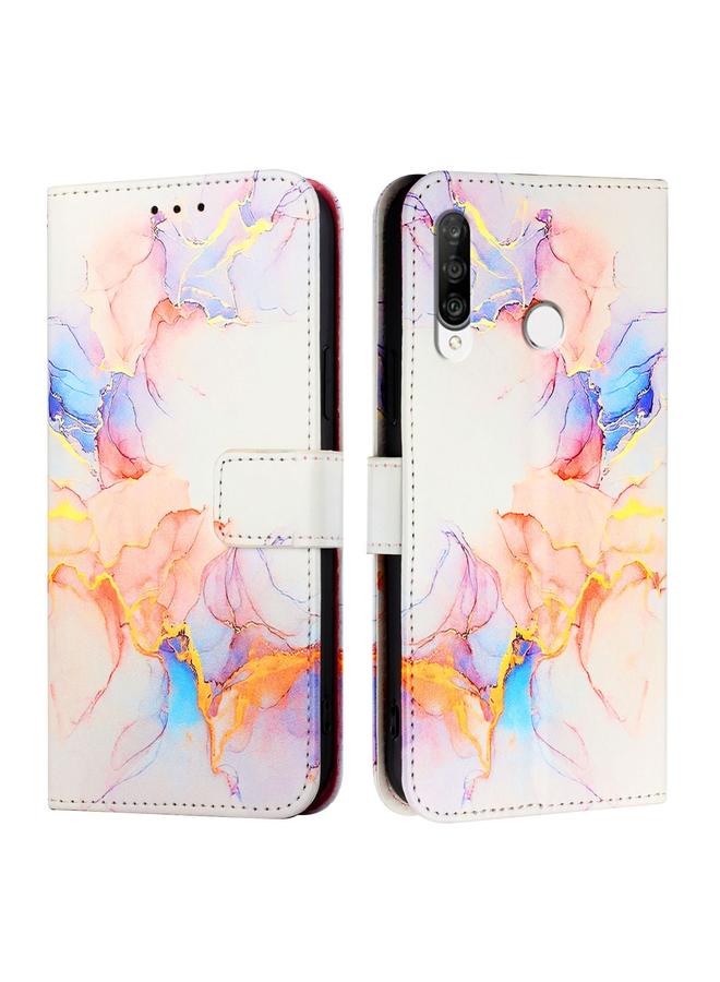 Zaboon Case For Huawei P30 lite / nova 4e PT003 Marble Pattern Flip Leather Phone Case - Image 2