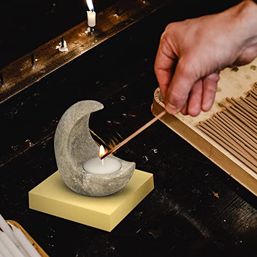Wehous Candle Holder Silicone Mold, 3D Moon Resin Molds, Moon Shape Tealight Trinket Holder Silicone Mould, Cute Cement Concrete Mold, Epoxy Resin Casting Molds for Craft Making Decoration - Image 4