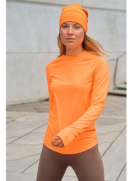 Tchibo Women Solid Thermal Hat, Orange  - Image 1