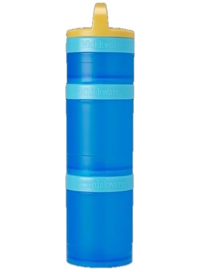 Whiskware Stackable Snack Containers for Kids and Toddlers, 3 Stackable Snack Cups for School and Travel, Blue - Image 4