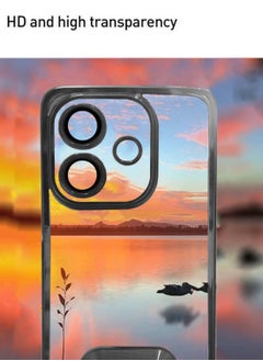 Wtech Oppo A3x 4G 2024 PU Luxury Plating Raised Lips Camera Hole Case Cover - Black  - Image 5