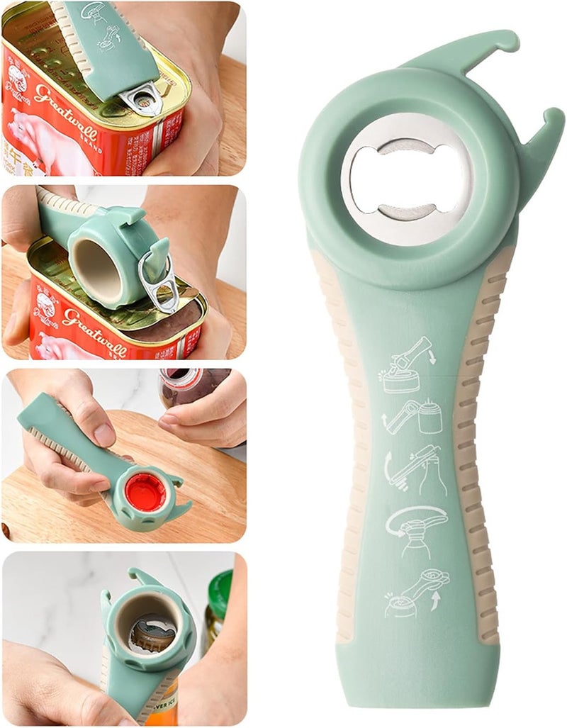 GZLT Bottle Opener for Arthritic Hand,Jar Opener for Old People, Children, Women, Those with Weak Hands,Multifunctional Kitchen Gadgets (A-Green) - Image 4