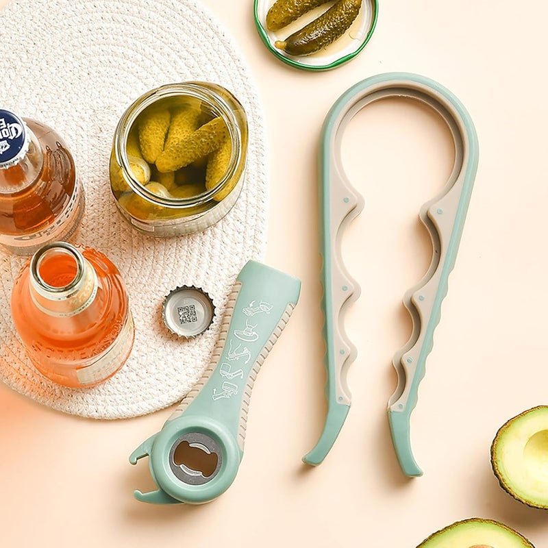GZLT Bottle Opener for Arthritic Hand,Jar Opener for Old People, Children, Women, Those with Weak Hands,Multifunctional Kitchen Gadgets (A-Green) - Image 2
