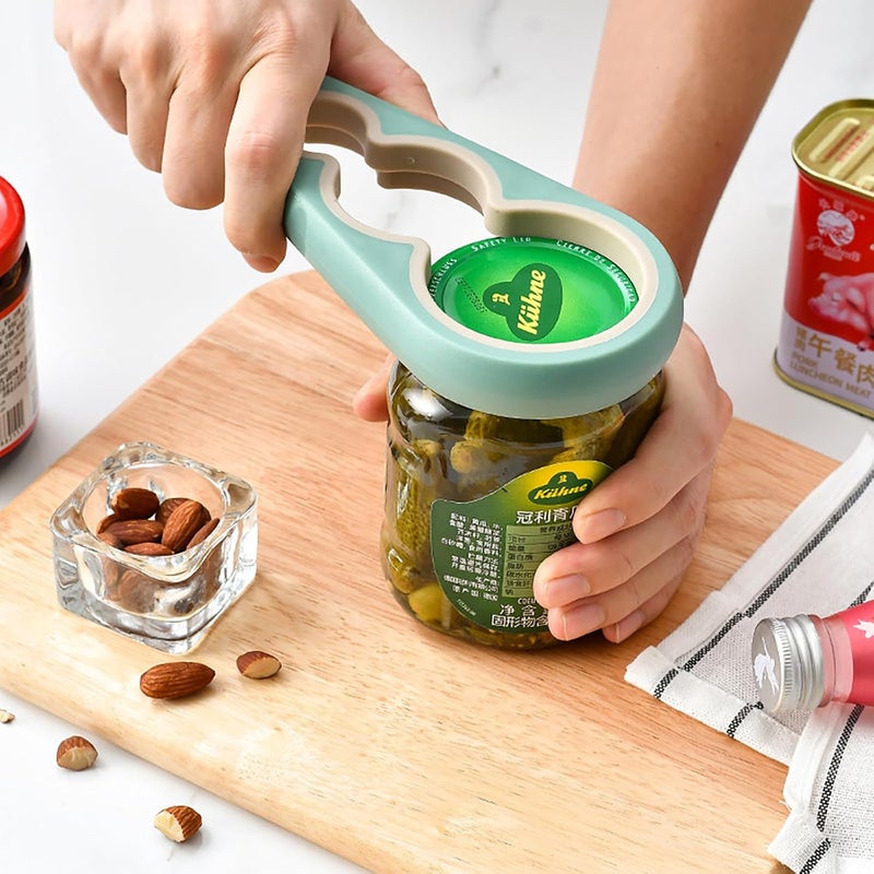GZLT Bottle Opener for Arthritic Hand,Jar Opener for Old People, Children, Women, Those with Weak Hands,Multifunctional Kitchen Gadgets (A-Green) - Image 5