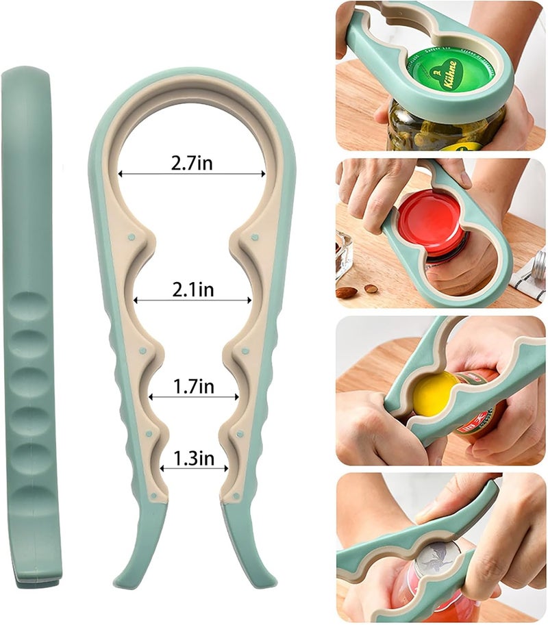 GZLT Bottle Opener for Arthritic Hand,Jar Opener for Old People, Children, Women, Those with Weak Hands,Multifunctional Kitchen Gadgets (A-Green) - Image 3