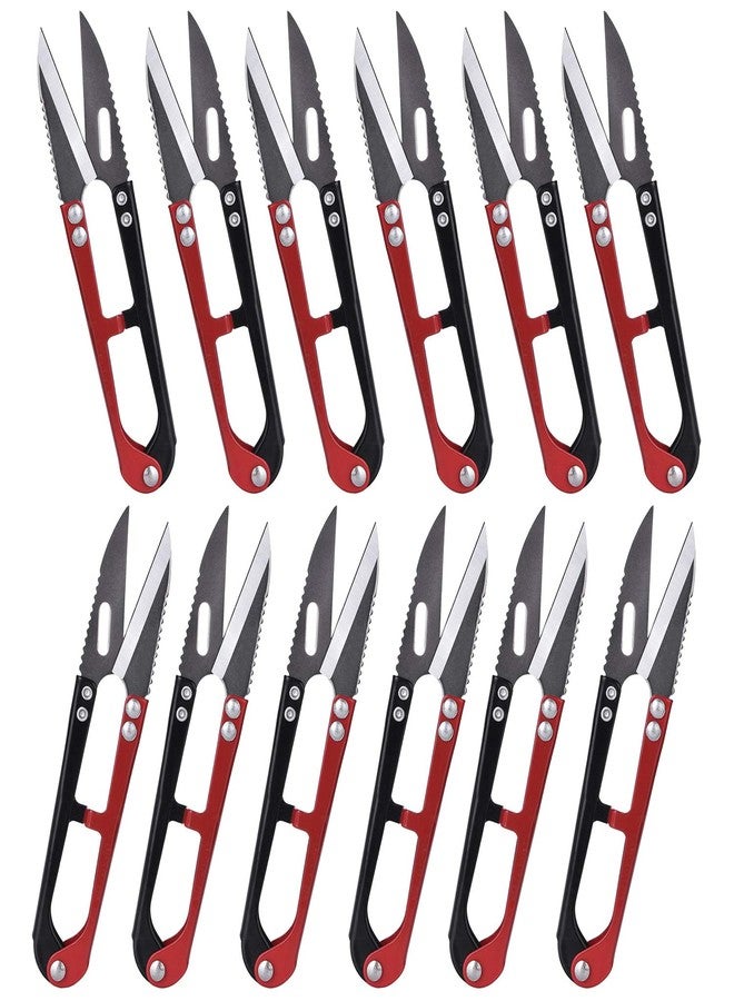 ESHATO 12 Pack Yarn Thread Craft Scissors Cutters for Sewing, 4.3 Inch Mini Small Snips Trimming Nipper for Office Home School Stitch DIY Supplies - Image 1