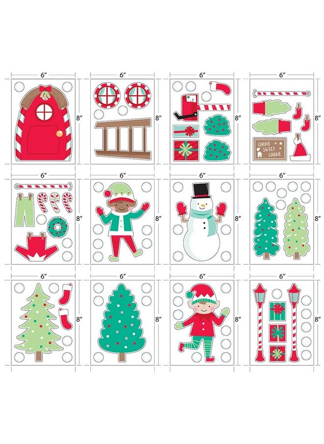 Paper Riot Co. Paper Riot Co. Build Your Own Elf House Christmas Holiday Wall Stickers Removable Adhesive for Classroom Kids Room Nursery Bedroom Home Decor Decals  - Image 4