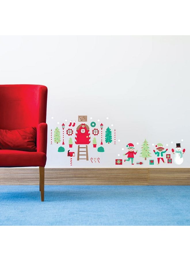 Paper Riot Co. Paper Riot Co. Build Your Own Elf House Christmas Holiday Wall Stickers Removable Adhesive for Classroom Kids Room Nursery Bedroom Home Decor Decals  - Image 2