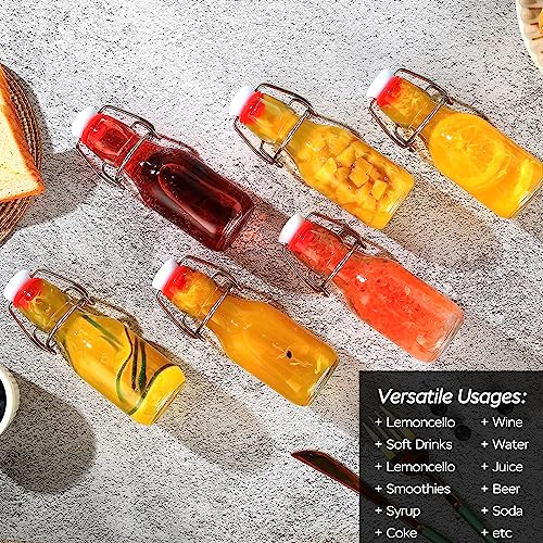 ZEBEIYU 12 Pack 4 oz Swing Top Glass Bottles,Flip Top Glass bottles with airtight Caps for Home Brewing Beer,Kombucha,2nd Fermentation,Kefir,Beverages,Soda,Oils,Vinegar,Limoncello,Vanilla extract - Image 5