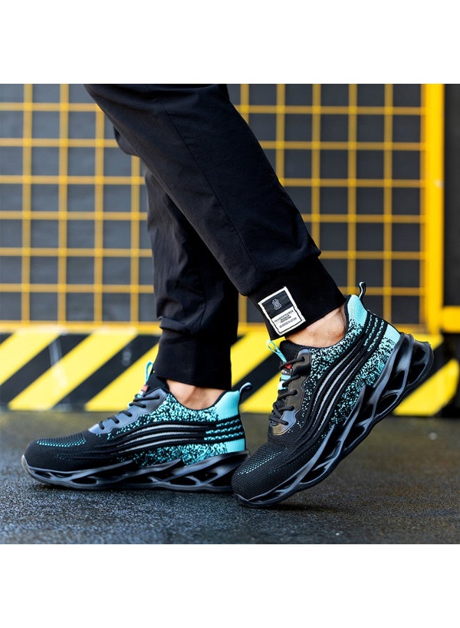 أحذية رجالية ذات أصابع فولاذية وخفيفة الوزن وآمنة ومريحة ومقاومة للثقب وأحذية عمل غير قابلة للتدمير وأحذية رياضية أنيقة. - Image 2