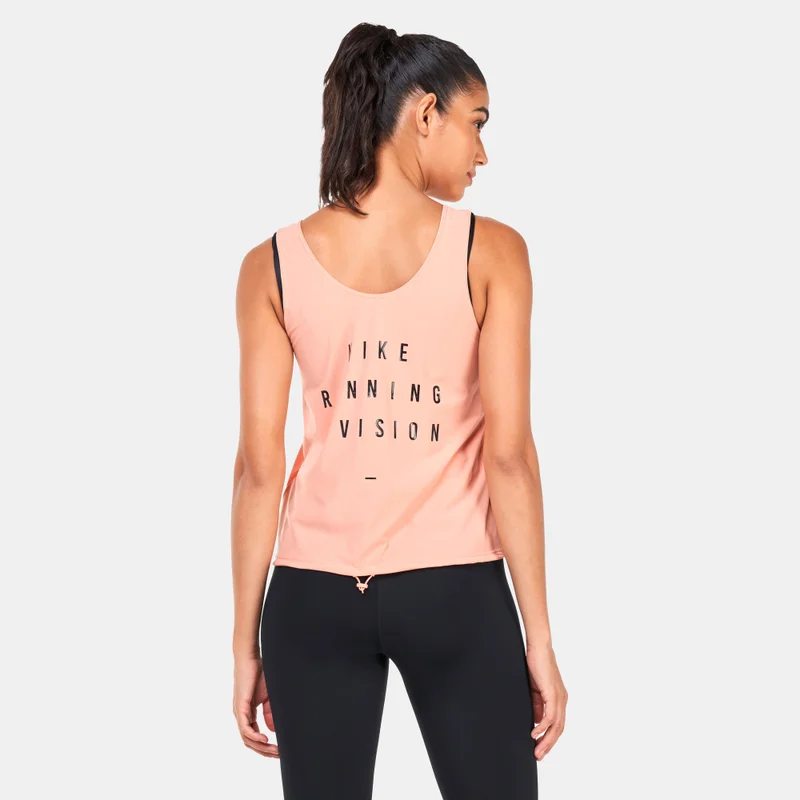 Nike Pink Women's Dri-FIT Run Division Convertible Running Tank Top for Women | Best Price UAE